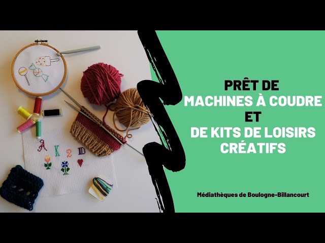 Empruntez des machines à coudre et kits créatifs à la médiathèque