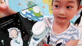 Usborne: Peep Inside Space | Reading children's book with Abigail