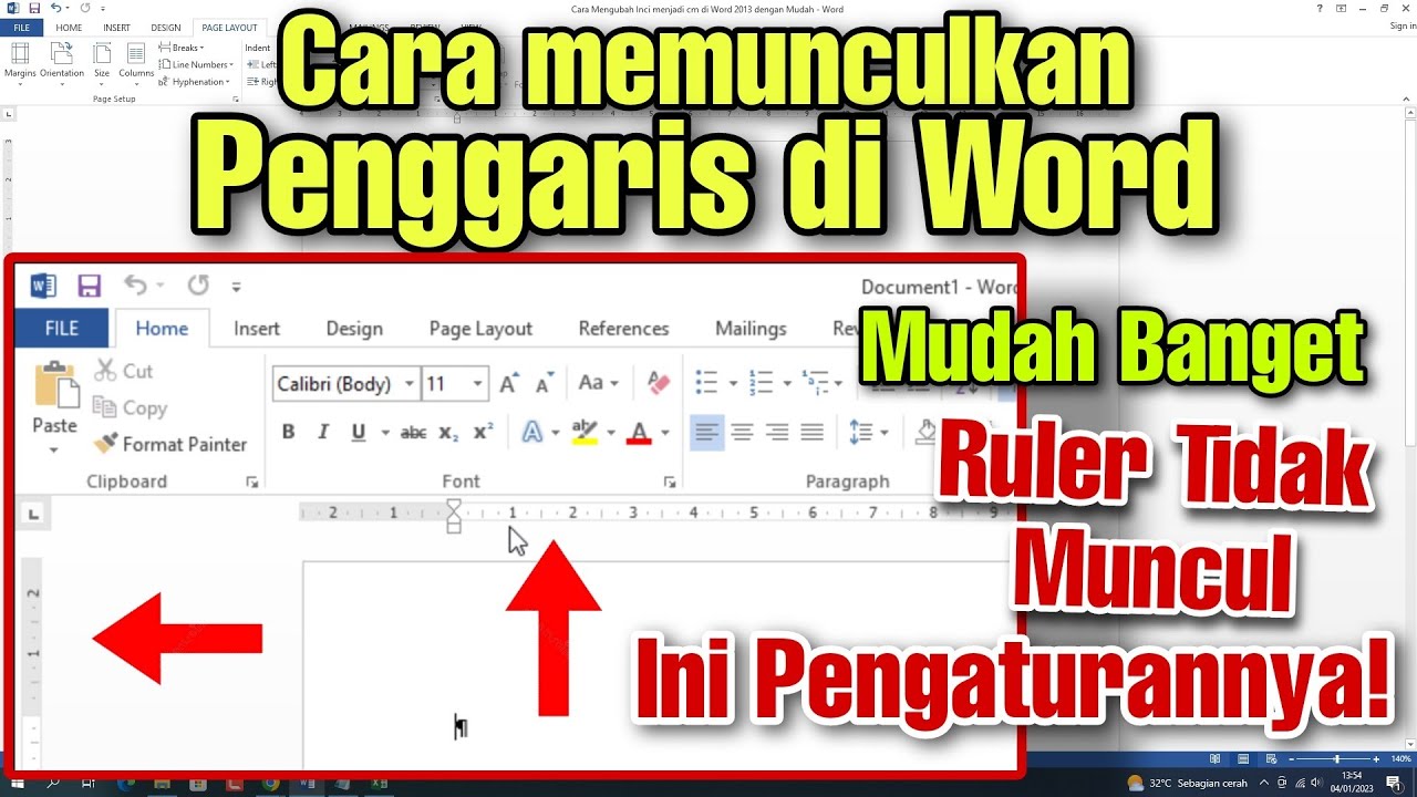 Cara memunculkan penggaris di word 2013 Cara memunculkan penggaris di word 2013