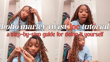 loc tutorial | boho marley twists over locs [beginner-friendly]