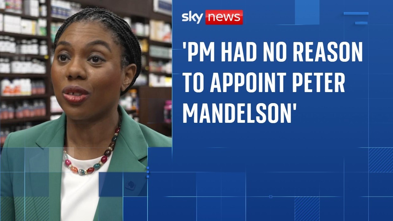 Kemi Badenoch questions Mandelson's appointment as US ambassador