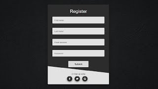 How To Make Animated Registration Form Using HTML And CSS Step By Step