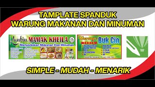 TUTORIAL Desain Spanduk / Banner WARUNG MAKANAN DAN MINUMAN - Coreldraw - #doubleyou22