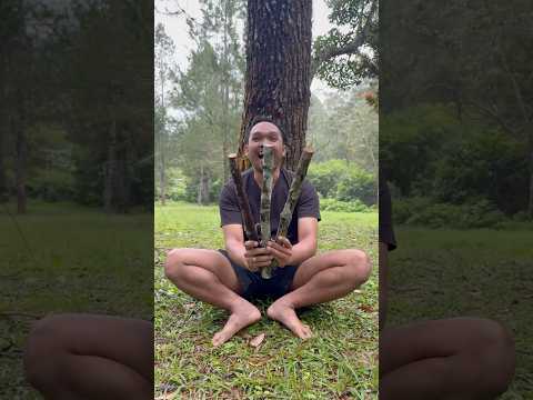 How to Make an Emergency Chair in the Forest 🪑 #campping #outdoors