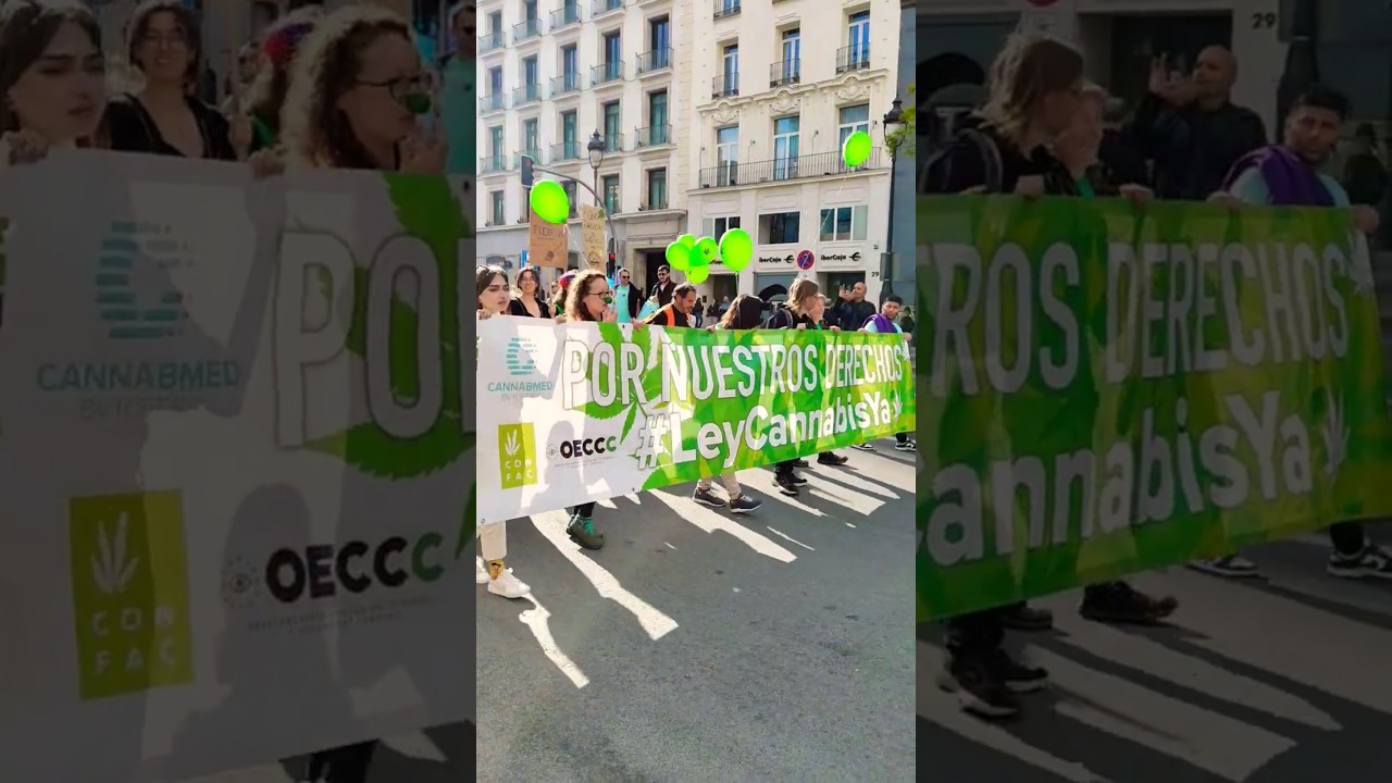 🔥 ¡ADIÓS PROHIBICIÓN! 🌿 Madrid MARCHA por la LEGALIZACIÓN de la MARIHUANA 🙌
