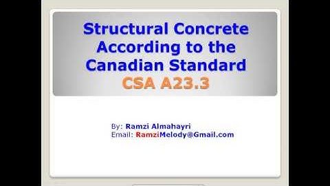 Design of Concrete Structures Canadian Code CSA A23.3
