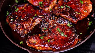 One Pan Honey Garlic Pork Chops Recipe