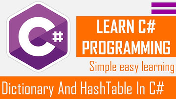 Dictionary And HashTable In C# | C# Tutorial For Beginners | Asp.Net Tutorials