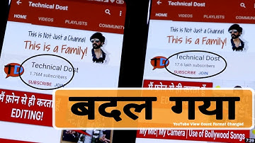 how to change youtube view count format 