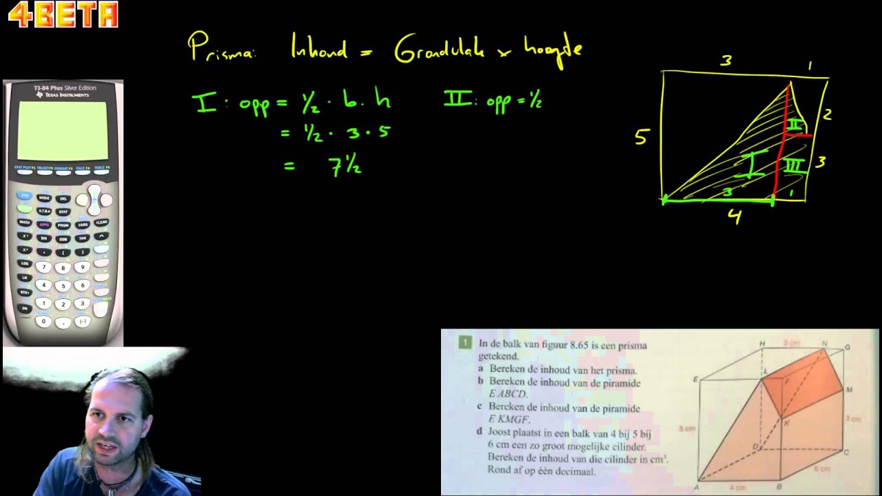 Inhoud van een prisma berekenen 2Havo Wiskunde H8 1a YouTube Inhoud van een prisma berekenen 2Havo Wiskunde H8 1a YouTube