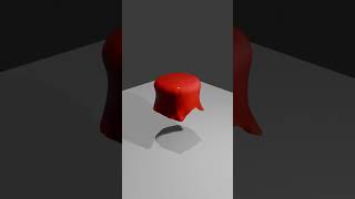 Satisfying Cube Collapse Into Cloth #3d #animation #blender