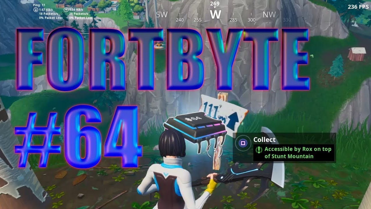 Fortbyte 64 Location - Accessible by Rox on top of Stunt Mountain