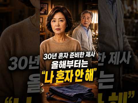 아내가 30년 만에 제사 부담을 나누자고 하자, 동서 답변에 놀란 부부 #shorts  #부부이야기 #결혼 #공감 #drama thumbnail