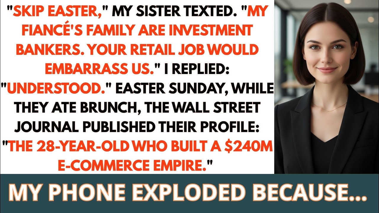 Sister Texted 'Don't Come To Easter Your Job Is Too Embarrassing Then The Wall Street Journal Called