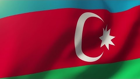 Azerbaijan Flag Waving In The Wind. Looping Sun Rises Style. Animation Loop Stock Animation