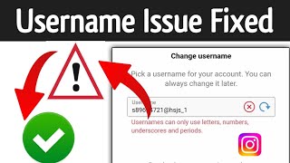 Username Can only use letters numbers underscores and periods problem | instagram periods ka matlab