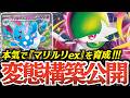 まさかの４００ダメージ連発？？？『マリルリex』の特性、やっぱりおもしろい！！！【vsシロナのガブリアス】