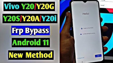 Vivo Y20G/Y20A/Y20S/Y20I/Y20 Frp Bypass/Reset Google Account Lock Android 11 | Without PC