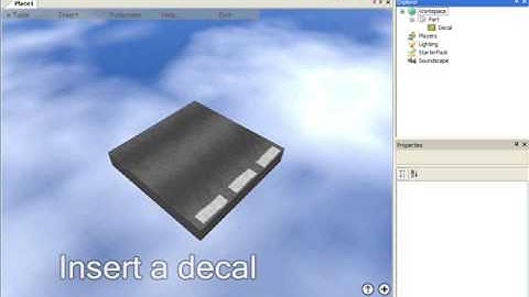 Roblox Tutorial August 2009: How to make a Texture (repeating decal)