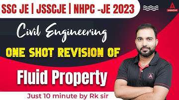 Fluid Property Civil Engineering | Fluid Property In One Shot For NHPC JE, SSC JE & JSSC JE