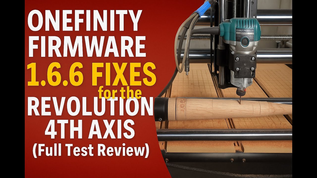 Обновление прошивки Onefinity 1.6.6 — ИСПРАВЛЕНИЯ для Revolution 4th Axis (полный тестовый обзор)...