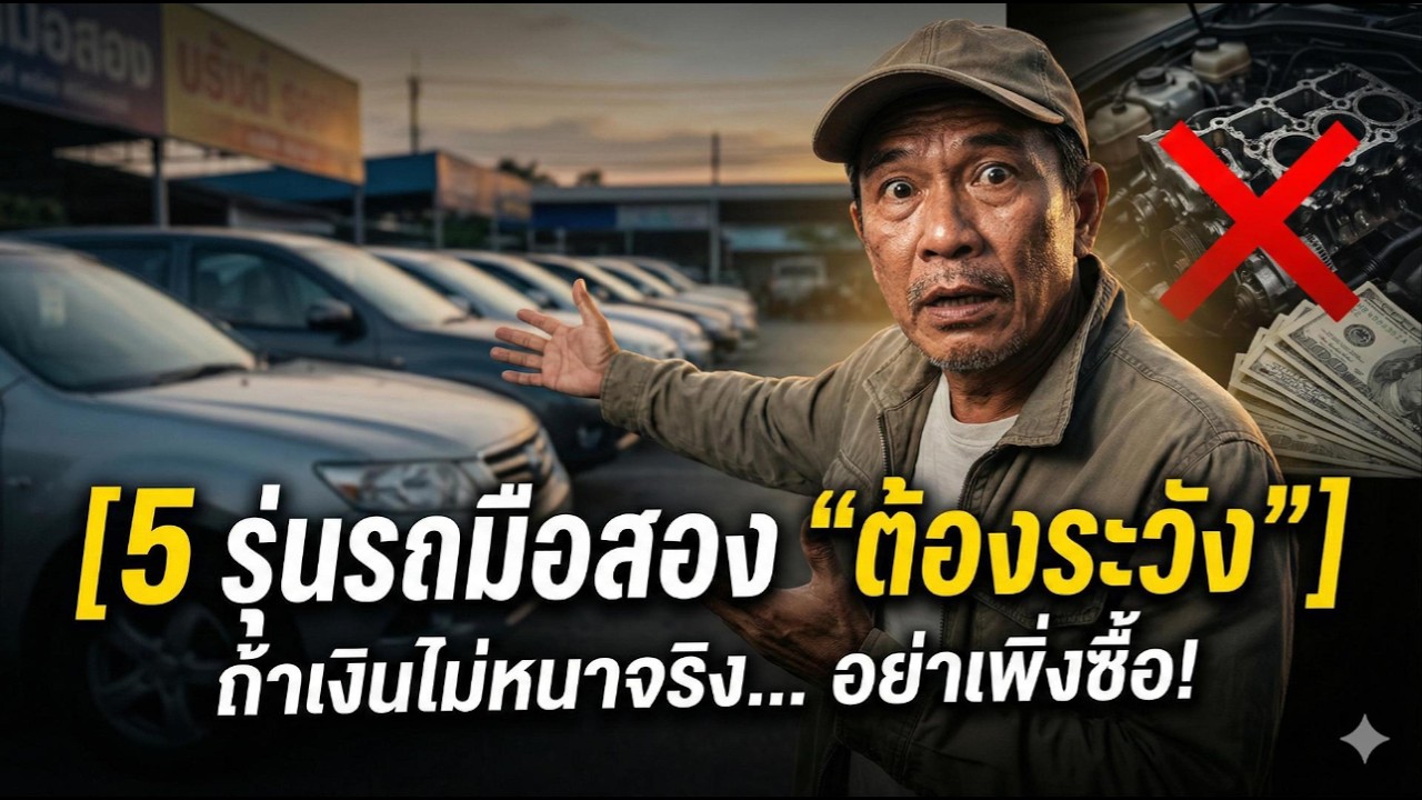 คิดให้ดีก่อนซื้อ! ⚠️ 5 รุ่นรถมือสองที่ “ค่าซ่อมโหด” ถ้าเงินไม่หนาจริง อย่าเพิ่งเสี่ยง!