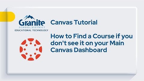 Canvas - How to Find a Course if you don