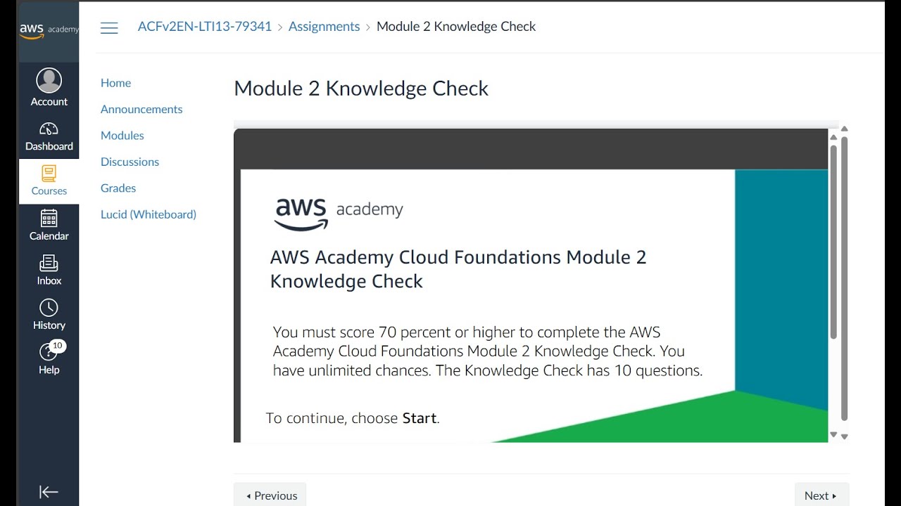AWS Cloud Foundation | Module 2 Knowledge Check - YouTube