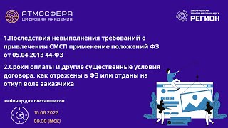 1  Последствия невыполнения требований о привлечении СМСП применение положений Федерального закона о