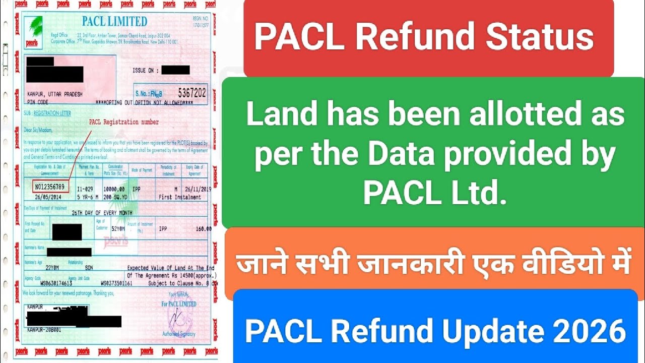 Land has been allotted as per the Data provided by PACL Ltd./PACL ...