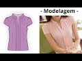 Modelagem Blusa com pregas e gola (Viviane Prates)