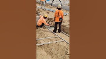 Technical casting lean concrete of fence ground beam