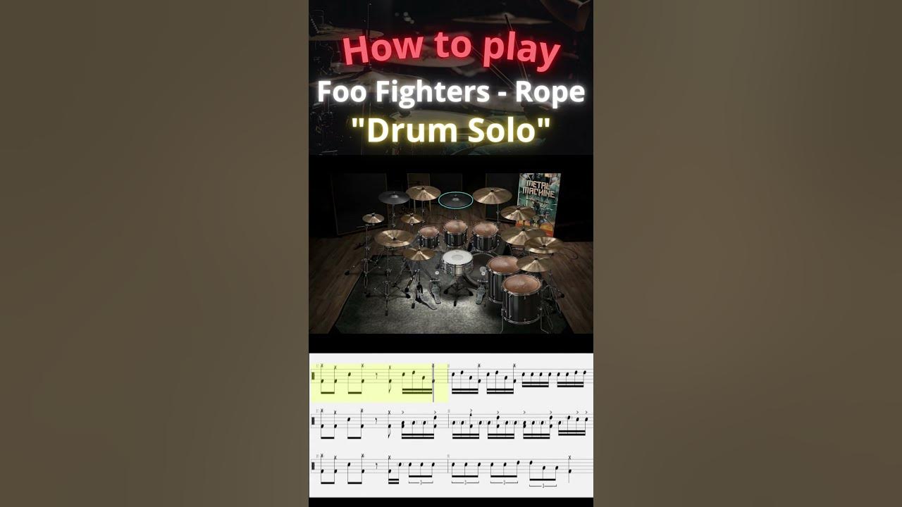 How to play Foo Fighters Rope (Drums Solo) shorts foofighters 