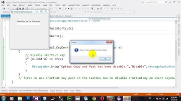 How to Disable Copy and Past ShortcutKey in C# NET 2012