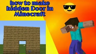 How To Make Hidden House In Minecraft