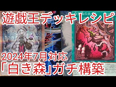 遊戯王構築済みデッキ　白き森　ガチレシピ 遊戯王 デッキレシピ】2024年7月対応「白き森」ガチ構築 - YouTube