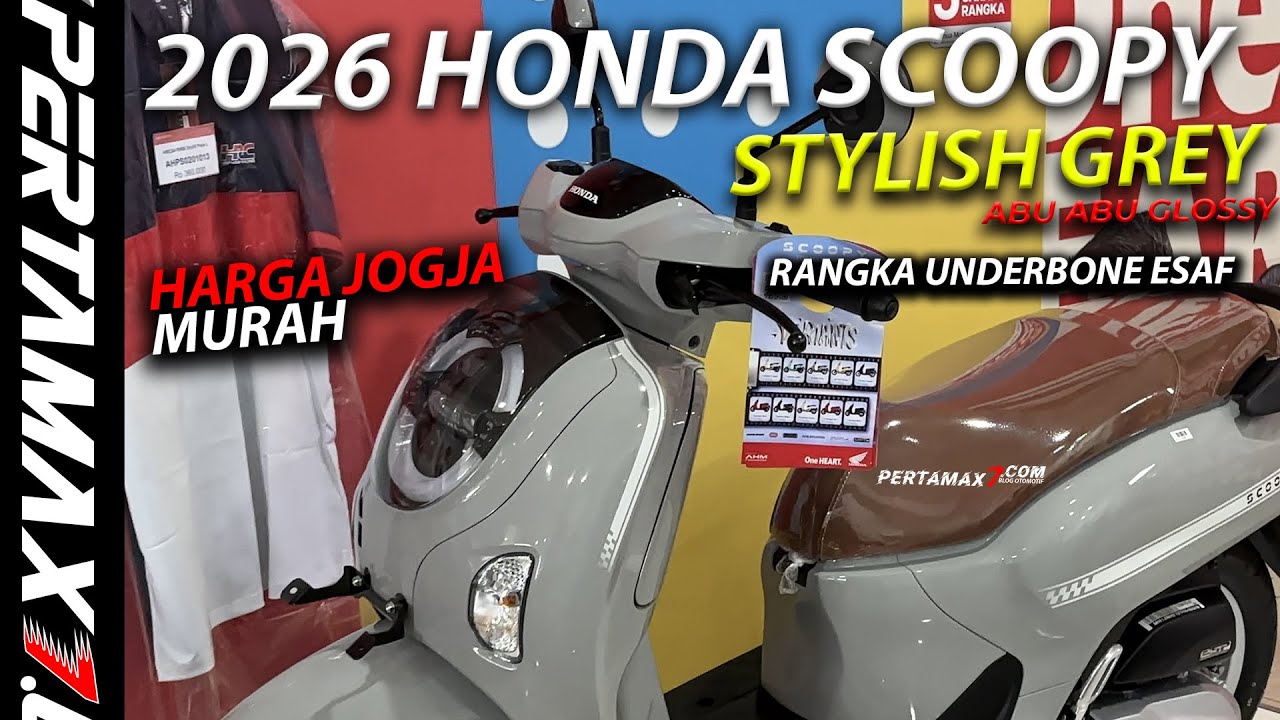 REVIEW Honda Scoopy Warna Abu Abu 2026 Stylish Grey Keyless Harga Jogja Murah 