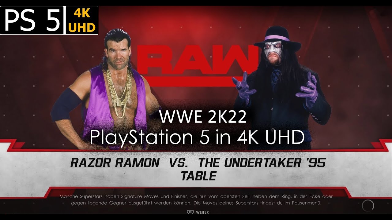 WWE 2K22 - Table Match / Razor Ramon vs The Undertaker w. Entrance ...