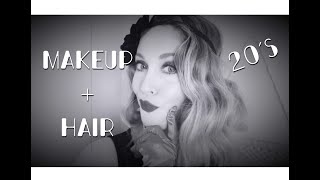 1920's Makeup and Hair Tutorial // Decade Makeup♥