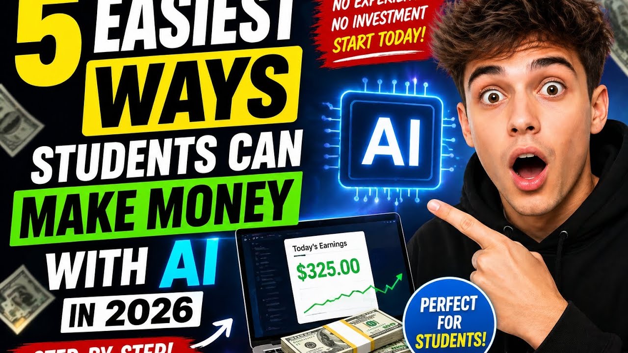 5 Easiest Ways Students Can Make Money with AI in 2026 (Step-by-Step ...