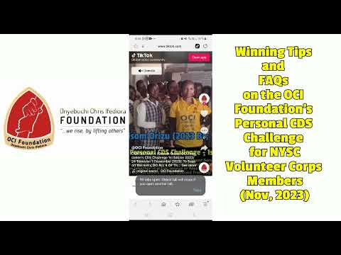 Winning Tips: OCI Foundation's Personal CDS Challenge (See text below for relevant links & details
