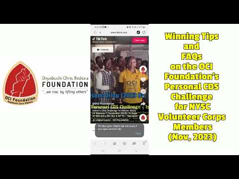 Winning Tips: OCI Foundation's Personal CDS Challenge (See text below for relevant links & details