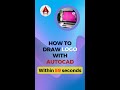 How to draw logo with Autocad #shorts