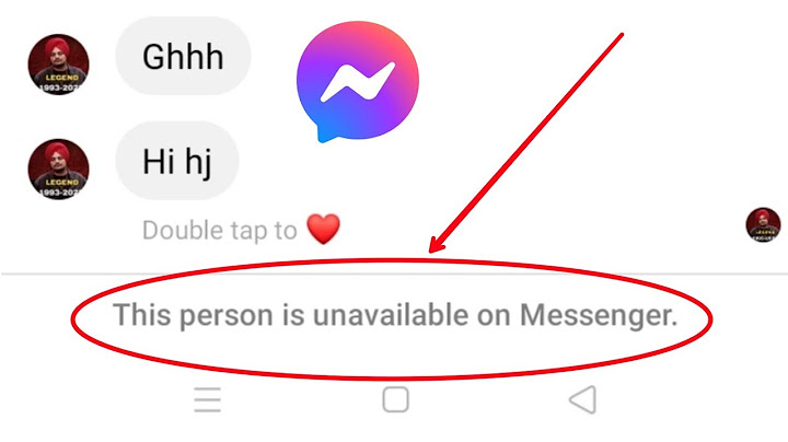 This person is unavailable on messenger what does that mean