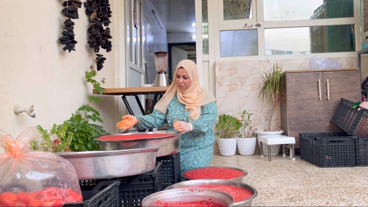 معجون طماطم🍅في البيت وبالخلاط  انضف وأسهل من الجاهز بمليون مرة🍅