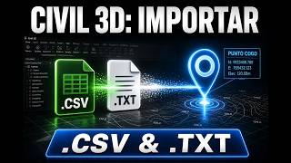 ¡Paso a Paso! Cómo Importar Puntos en .CSV y .TXT en Civil 3D @Civil3d