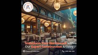 Elevate your dining experience with our exquisite restaurant construction services  #construction