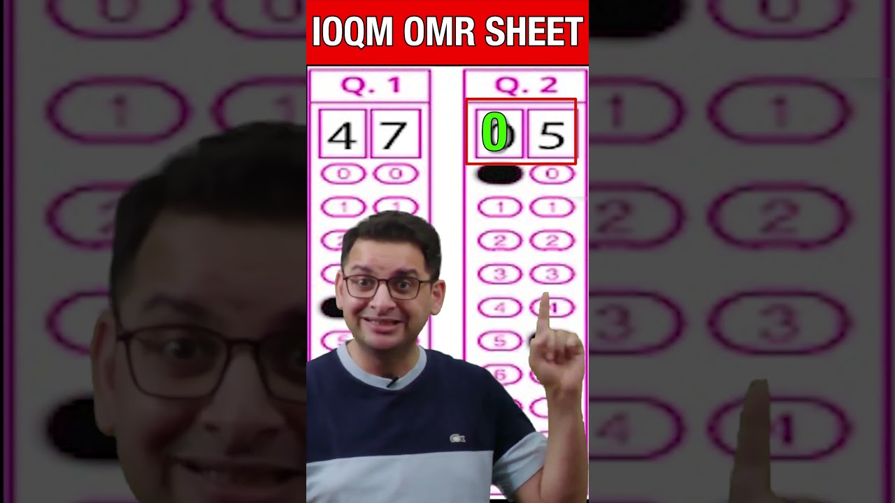 IOQM OMR Sheet | IOQM 2023 | Maths Olympiad | VOS