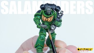 How To Paint Space Marines as Salamanders and learn to Highlight and paint their dark skin tone