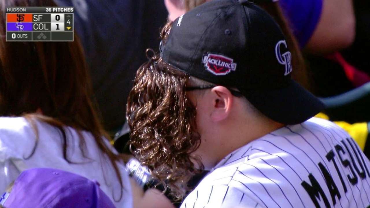 SF@COL: Rockies fans rock mullets on Mullet Cap Day 